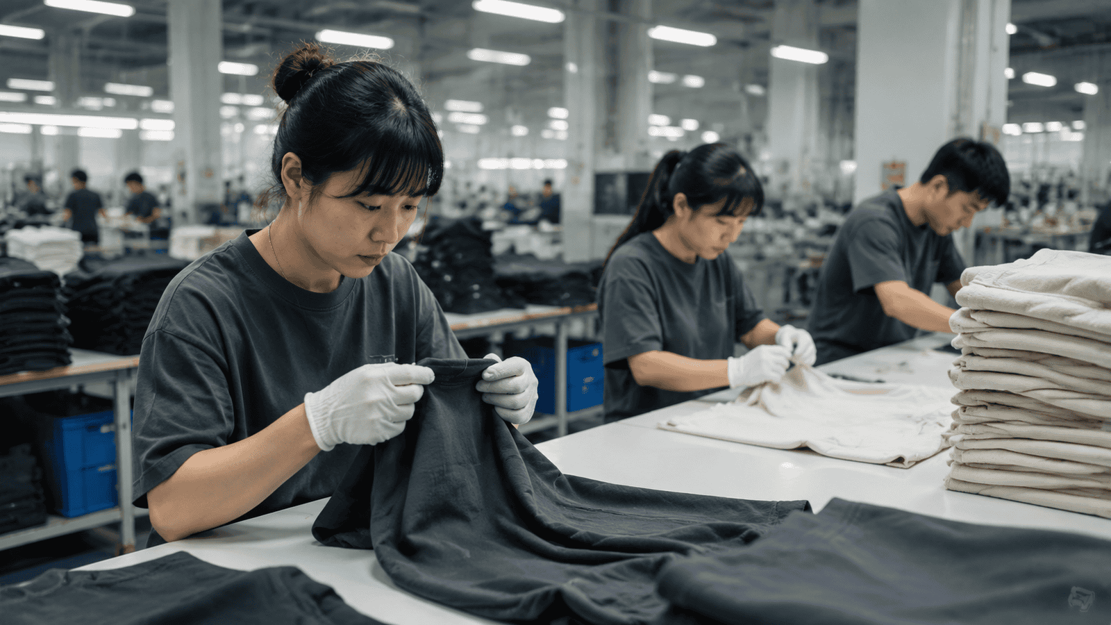 Streetwear factory quality control inspection and fabric testing