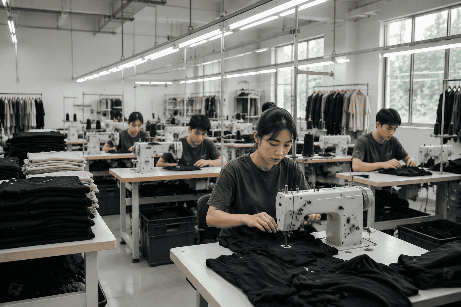 Streetwear production line workflow