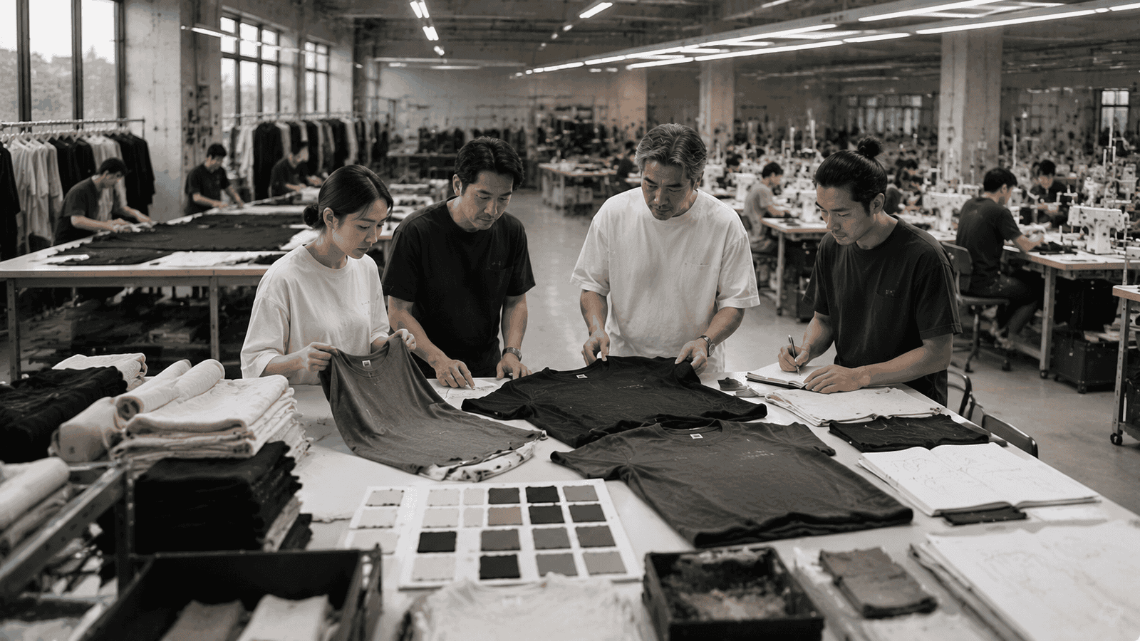 Streetwear t-shirt manufacturing development and sampling process