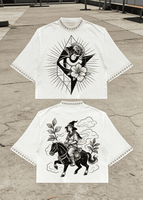 Oversized Graphic T-Shirt Retro Gothic (1)