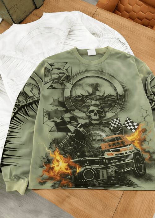 Skull Panther Graphic Sweatshirt (2)