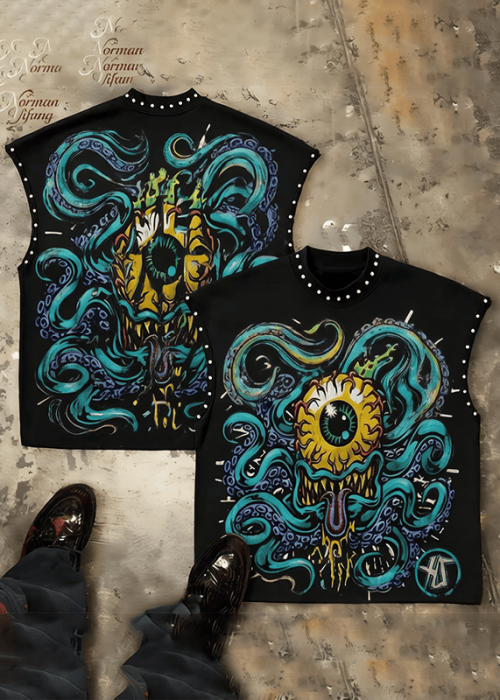Style Men's Graffiti Graphic Vest (3)