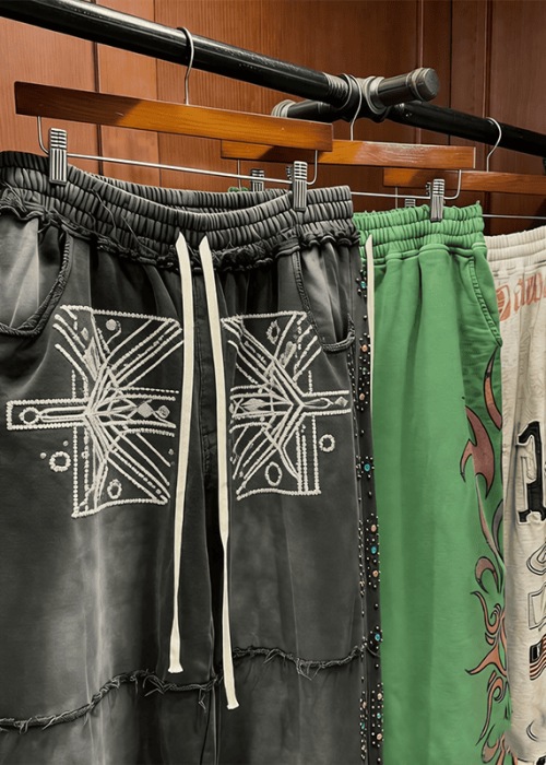 Sweatpants with Rhinestone Chenille (1)